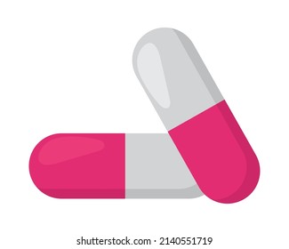 icono de las cápsulas de medicación sobre fondo blanco
