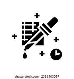 medication dosage pharmacist glyph icon vector. medication dosage pharmacist sign. isolated symbol illustration
