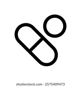 Medication. Editable stroke vector icon.