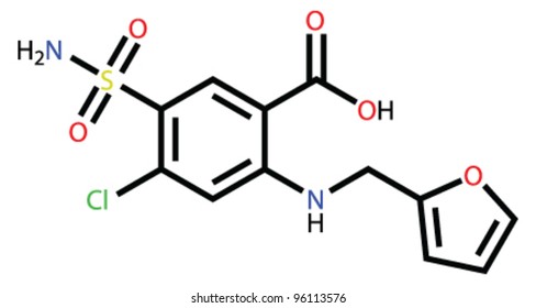 Medication Furosemide Structural Formula