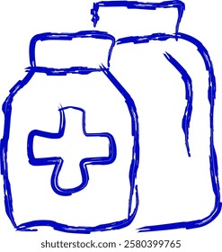 medication icon in Doodle style
