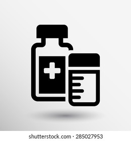 medication icon vector chemistry Flat design style.