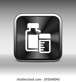 medication icon vector chemistry Flat design style.