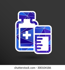 medication icon vector chemistry Flat design style.