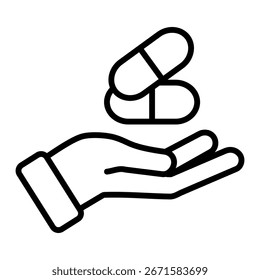 Ícone de Medicação Ilustração Vetorial, Fundo Branco