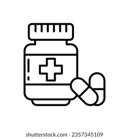 Icono de medicina en vector. Ilustración