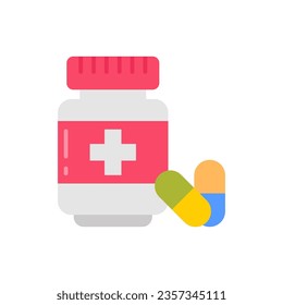 Icono de medicina en vector. Ilustración