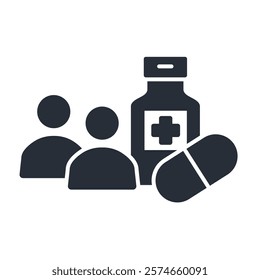 medication icon. vector.Editable stroke.linear style sign for use web design,logo.Symbol illustration.