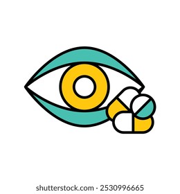 Icono de medicación con fondo blanco Vector Ilustración de stock