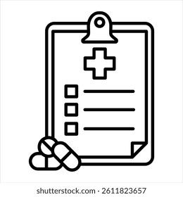 Medication Line Icon Vector Illustration