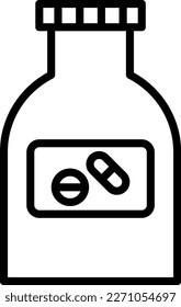 Medication Line Vector Icon Design