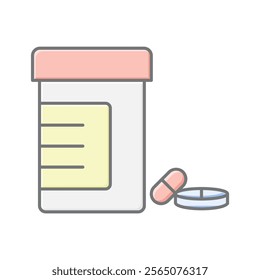 Medication lineal color icon , vector, pixel perfect, illustrator file