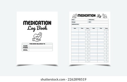 Medication Log Book kdp interior