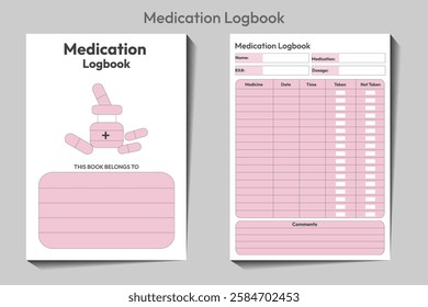 Medication Logbook Planner Design Template