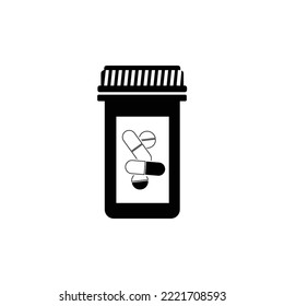 Medication and pill icon isolated on white background vector illustration.