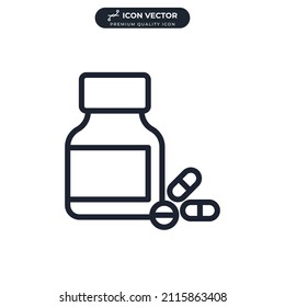 Symbol für Medizin und Pille-Symbol-Vorlage für Logo für Grafik- und Webdesign-Kollektion Vektorgrafik