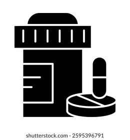 Medication Pills – Container Representing Prescription Drugs