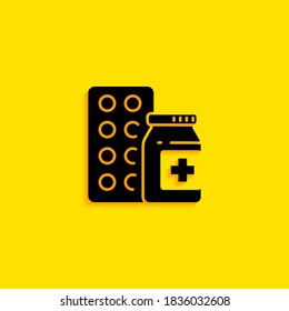 Medication pills icon. Vector illustration EPS 10.