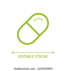 Mediation Pixel perfekte Farbe linearen ui Symbol. ärztliche Verschreibung und Behandlung. Gesundheitswesen. Kapselpille. GUI, UX Design. Umrissenes Piktogramm für einzelne Benutzeroberflächen. Bearbeitbarer Strich. Arithmetik verwendet