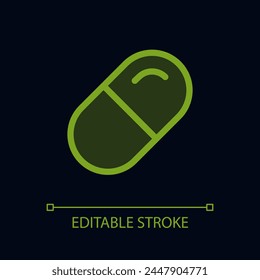 Medication pixel perfect glassmorphism ui icon for dark theme. Prescription. Color filled line element with transparency. Isolated vector pictogram for night mode. Editable stroke. Arial font used