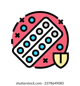 medication safety pharmacist color icon vector. medication safety pharmacist sign. isolated symbol illustration