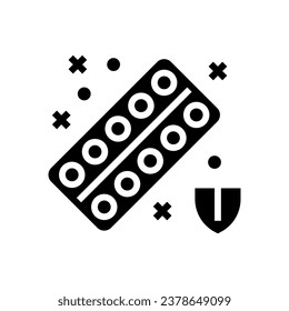 medication safety pharmacist glyph icon vector. medication safety pharmacist sign. isolated symbol illustration