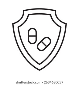 Segurança contra medicamentos:Ícone de vetor que pode facilmente modificar ou editar

