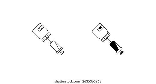 ícone do conjunto de medicação com fundo branco vetor ilustração stock
