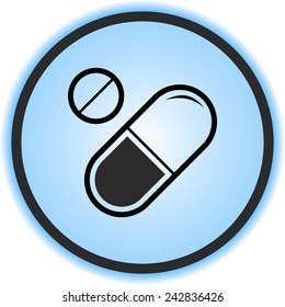 Medication sign icon, vector illustration. Flat design style 
