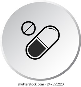 Medication sign icon, vector illustration. Flat design style 