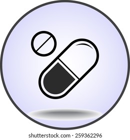 Medication sign icon, vector illustration. Flat design style 