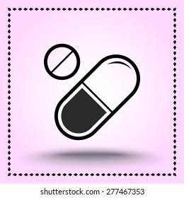 Medication sign icon, vector illustration. Flat design style 