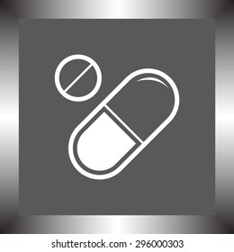 Medication sign icon, vector illustration. Flat design style 