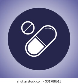 Medication sign icon, vector illustration. Flat design style 