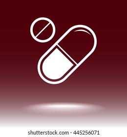 Medication sign icon, vector illustration. Flat design style 