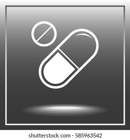 Medication sign icon, vector illustration. Flat design style 