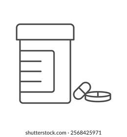 Medication thinline icon , vector, pixel perfect, illustrator file