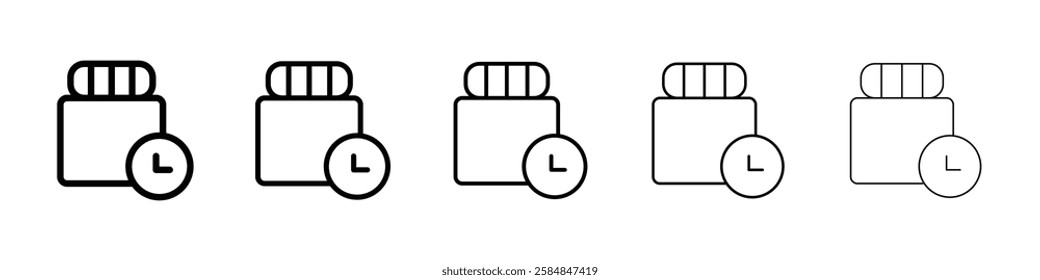 Medication time icon Vector logo sign