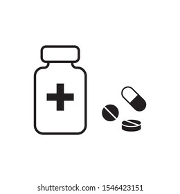 Medication Vector Icon Drug Symbol Simple Stock Vector (Royalty Free ...