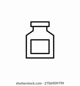 vetor de sinal de ícone de frasco de medicamento