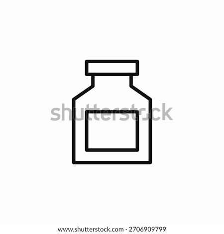 medication vial icon sign vector