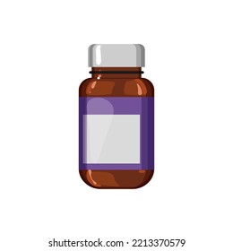 medication vitamin bottle cartoon. medication vitamin bottle sign. isolated symbol vector illustration