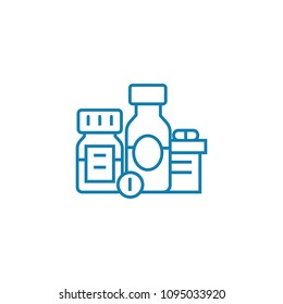 Medications linear icon concept. Medications line vector sign, symbol, illustration.