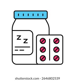 Medications Vector Filled outline illustration style icon. EPS 10 file