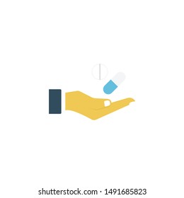 medicen glyph flat vector icon