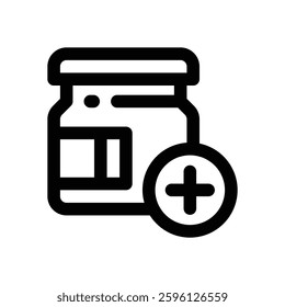 medichine line icon. Clean and minimalist vector icon for websites, mobile apps, presentations, and logos. Fully scalable and customizable for any project.
