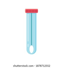 Medicinal Chemistry Test Tube With Swab Sample Vector Illustration