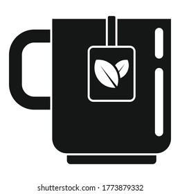 Medicinal herbs tea cup icon. Simple illustration of medicinal herbs tea cup vector icon for web design isolated on white background