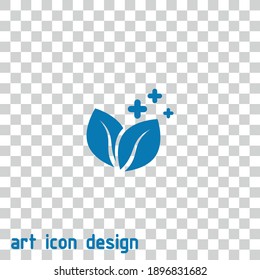medicinal herbs vector icon on an abstract background