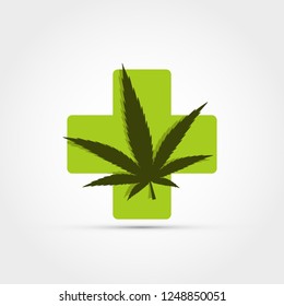 Medicinal marijuana vector logo design